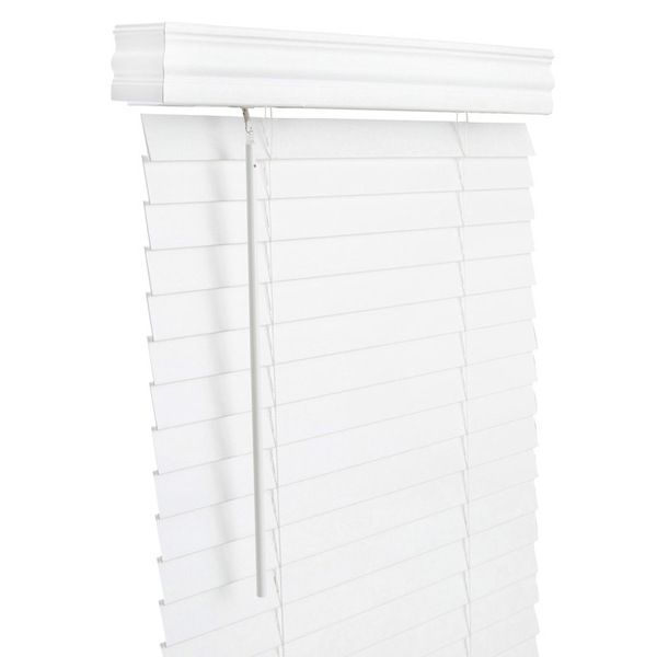 Living Accents FAUXWD 2"" WHT BLND 35X60 FAX3560WH
